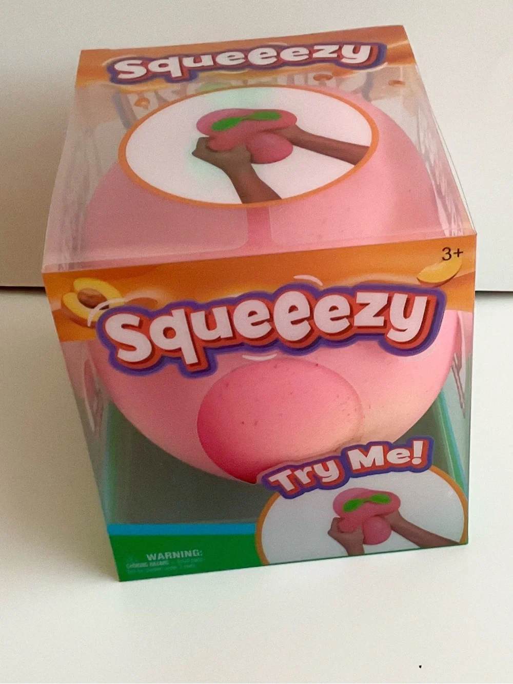 Lot/2 XL Peach Squeezy & XL Carrot Squeezy by Sunny Days Bundle/ 2 Squishies NEW
